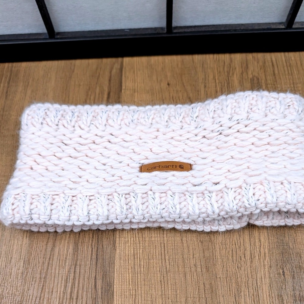 Carhartt Womens Chunky Knit Sherpa Lined Headband Ear Warmer Cream AH5513-W